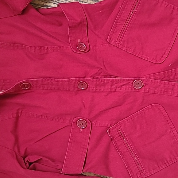 Bandolino Corduroy Trench Coat with Button Accents Size M - Picture 6 of 7